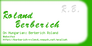 roland berberich business card